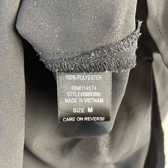 Pleione Black Button Down Top Size M EUC - Picture 9 of 9